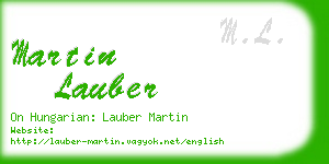 martin lauber business card